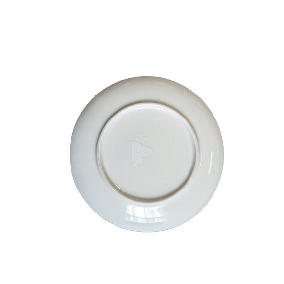 Maltese dog plate pink gold  tone trim  8"  home decor accents - Picture 6 of 7